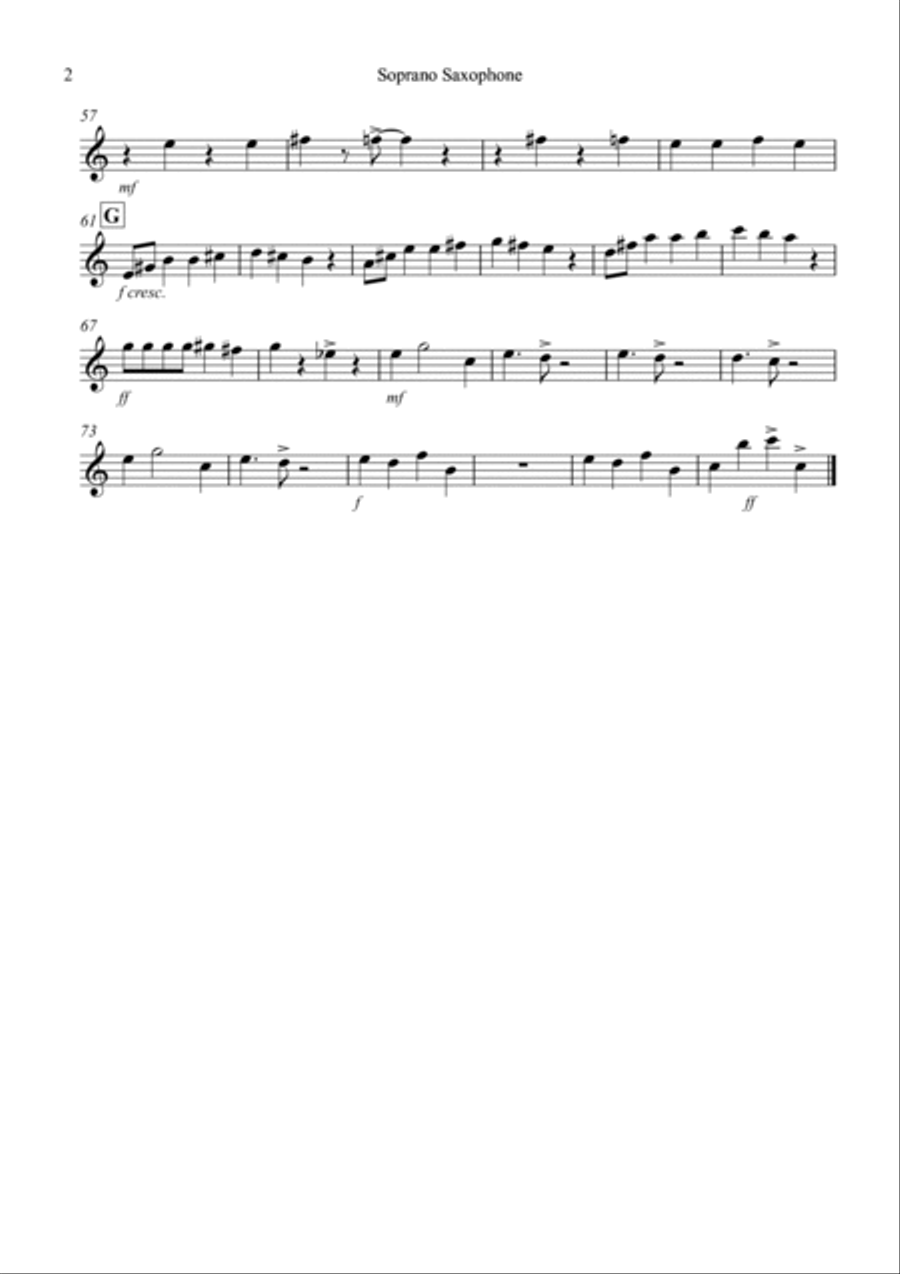 Hot Summer Rag for Saxophone Quintet Saxophone Quintet scores gallery preview page 5