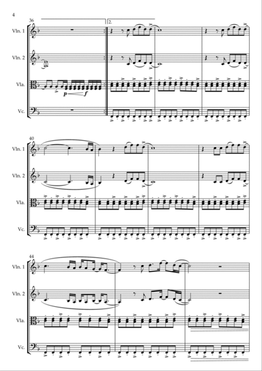 Grapejuice Grapejuice String Quartet scores gallery preview page 4