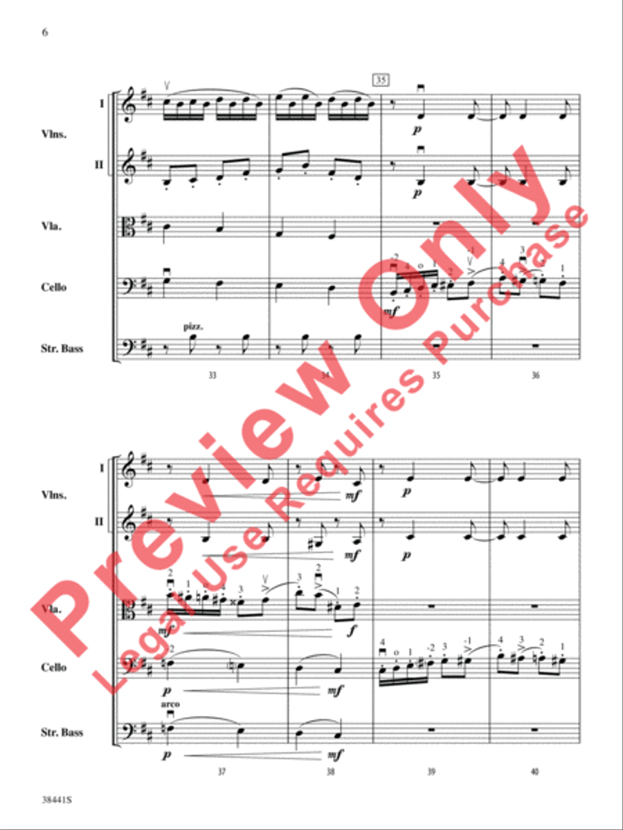 February: Carnival (from The Seasons) String Orchestra scores gallery preview page 7
