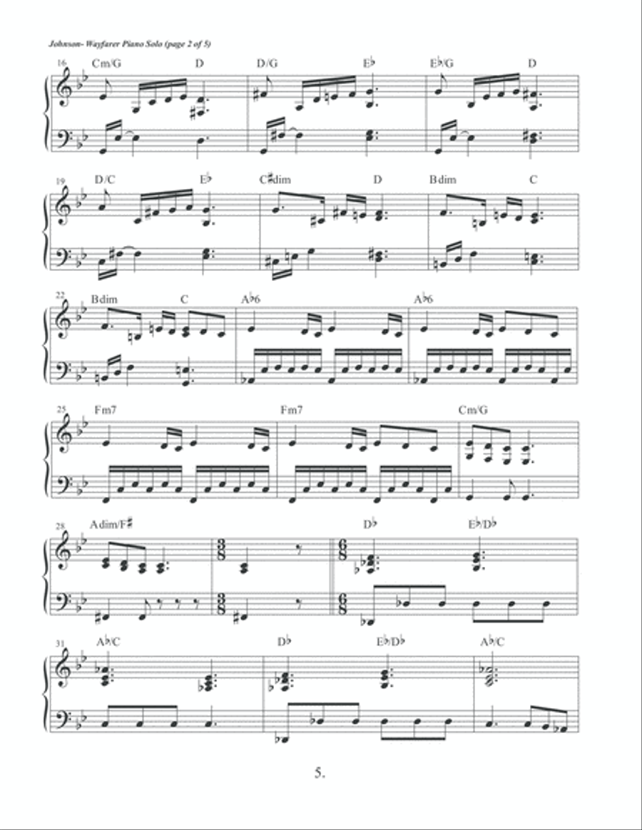 Wayfarers Journey Piano Book Guitar scores gallery preview page 5