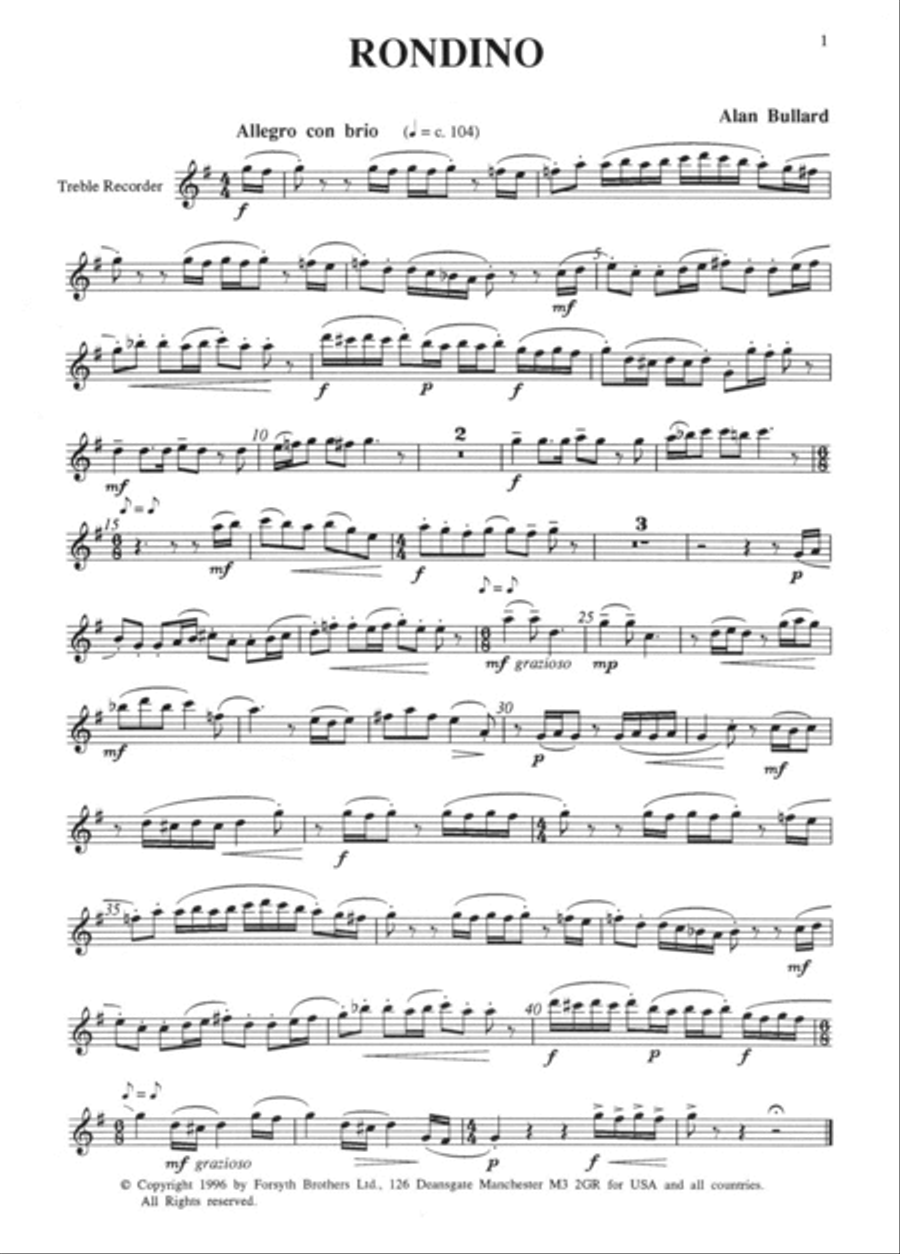 Pieces for Solo Recorder Vol. 2 Recorder scores gallery preview page 2