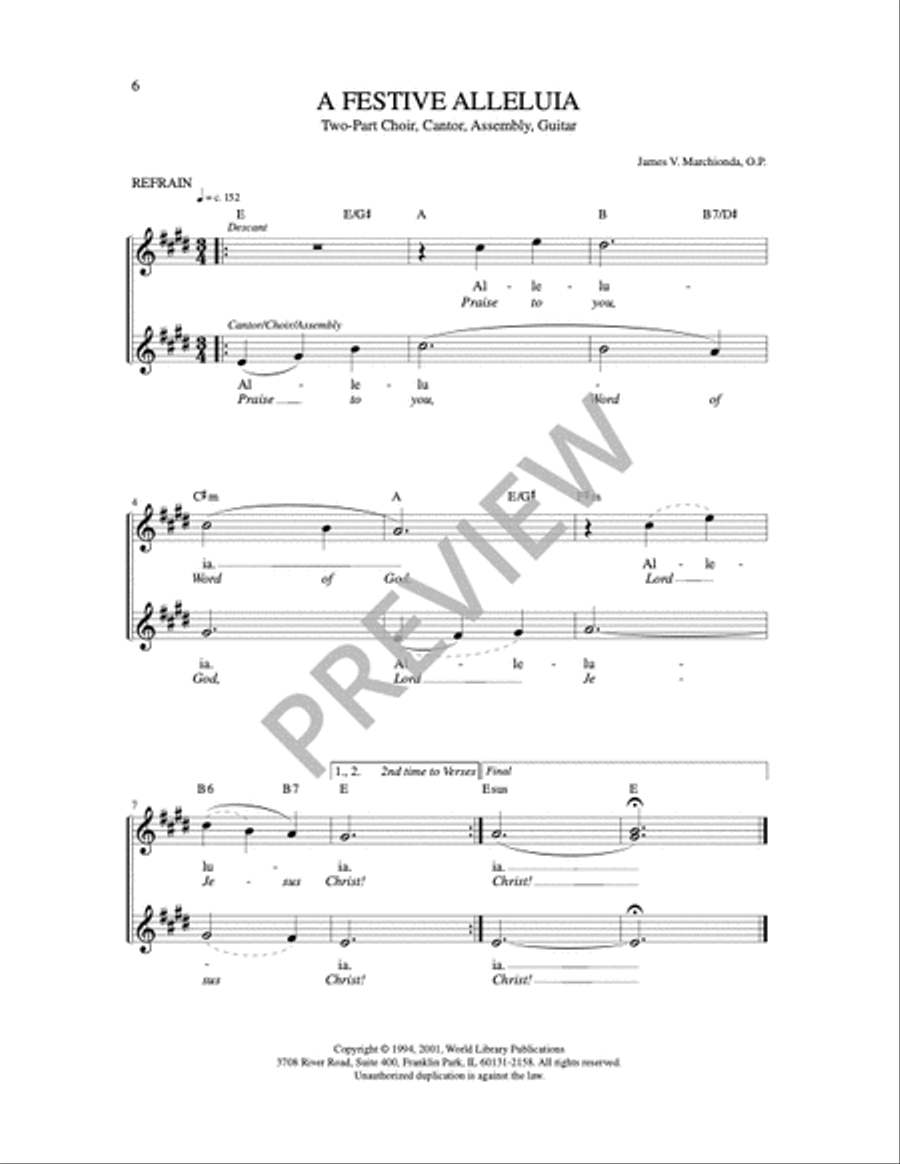 A Festive Alleluia 4-Part scores gallery preview page 7