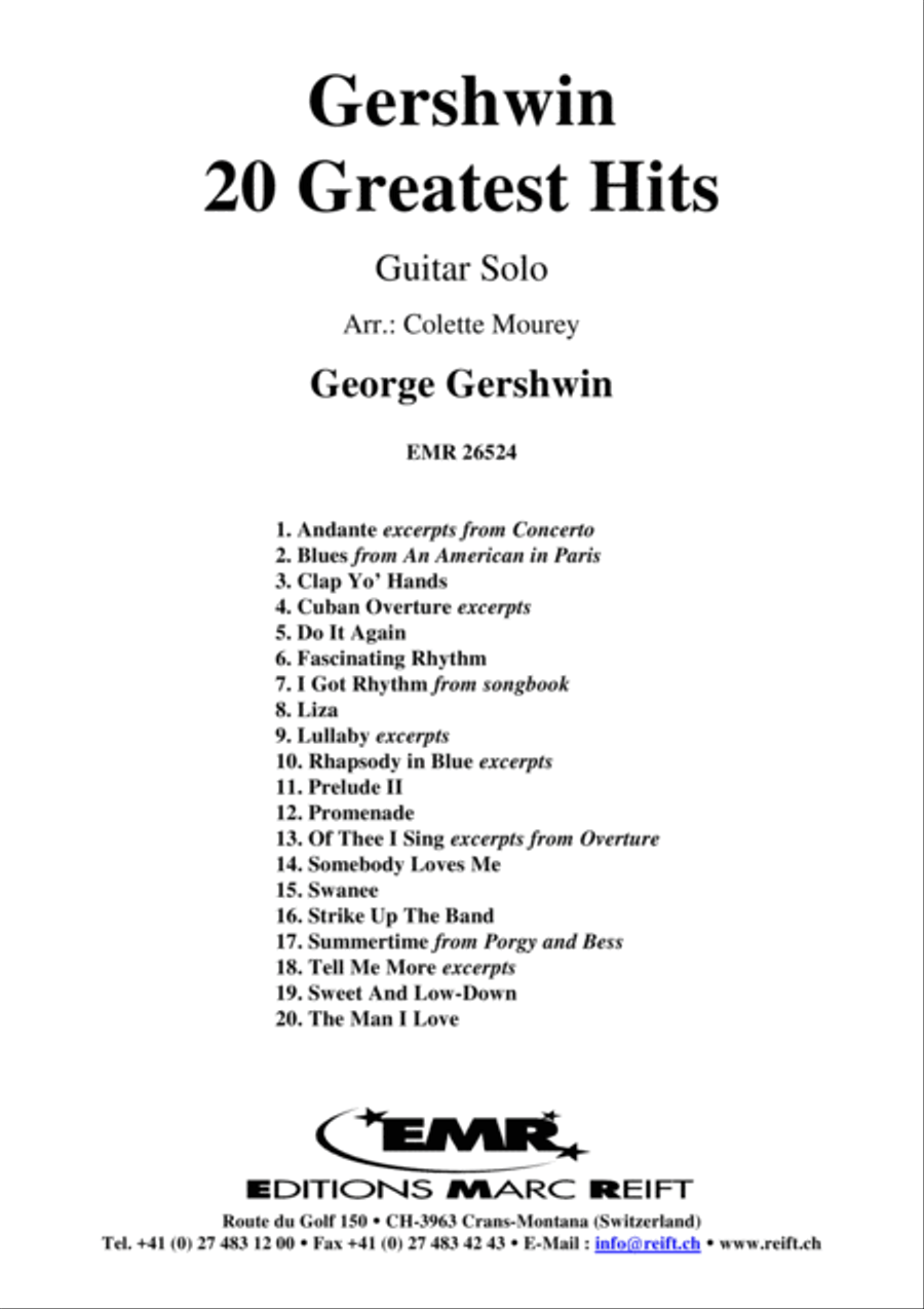 Gershwin 20 Greatest Hits Guitar scores gallery preview page 2