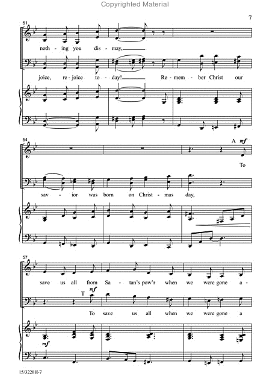 Rejoice and Be Merry! 4-Part scores gallery preview page 7