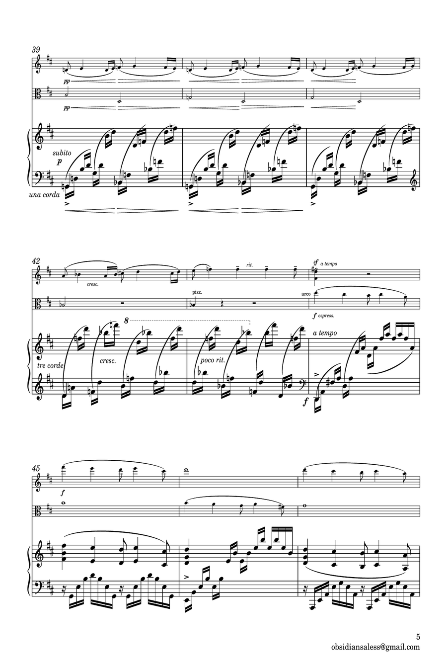Mel Bonis: Soir! Matin! Trio for Piano, Violin and Viola Piano Trio scores gallery preview page 6