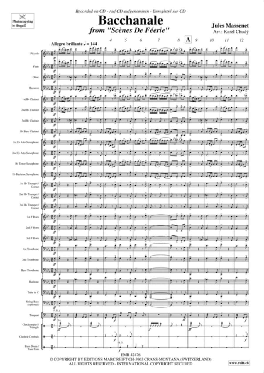 Bacchanale Concert Band scores gallery preview page 3