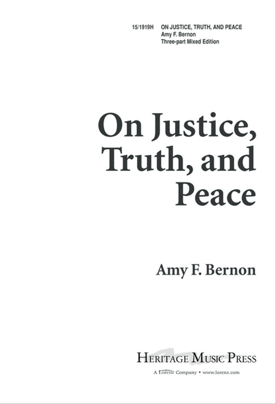 On Justice, Truth, and Peace 3-Part scores gallery preview page 1