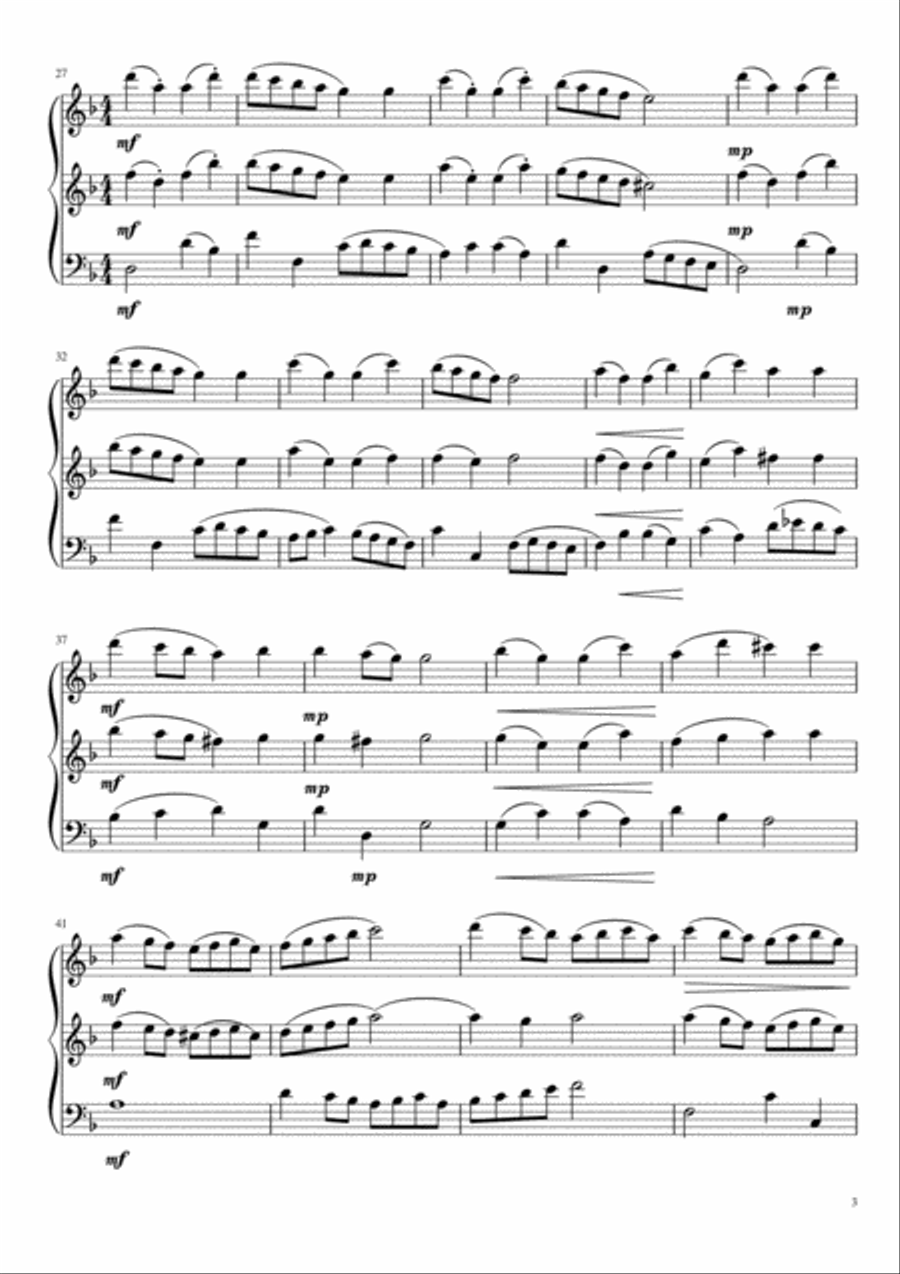 Shepherd, Leave Decoying for Trio (2 flutes & cello) Small Ensemble scores gallery preview page 4
