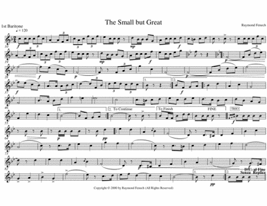 The Small but Great For Pep Band; Concert Band; Marching Band image number null