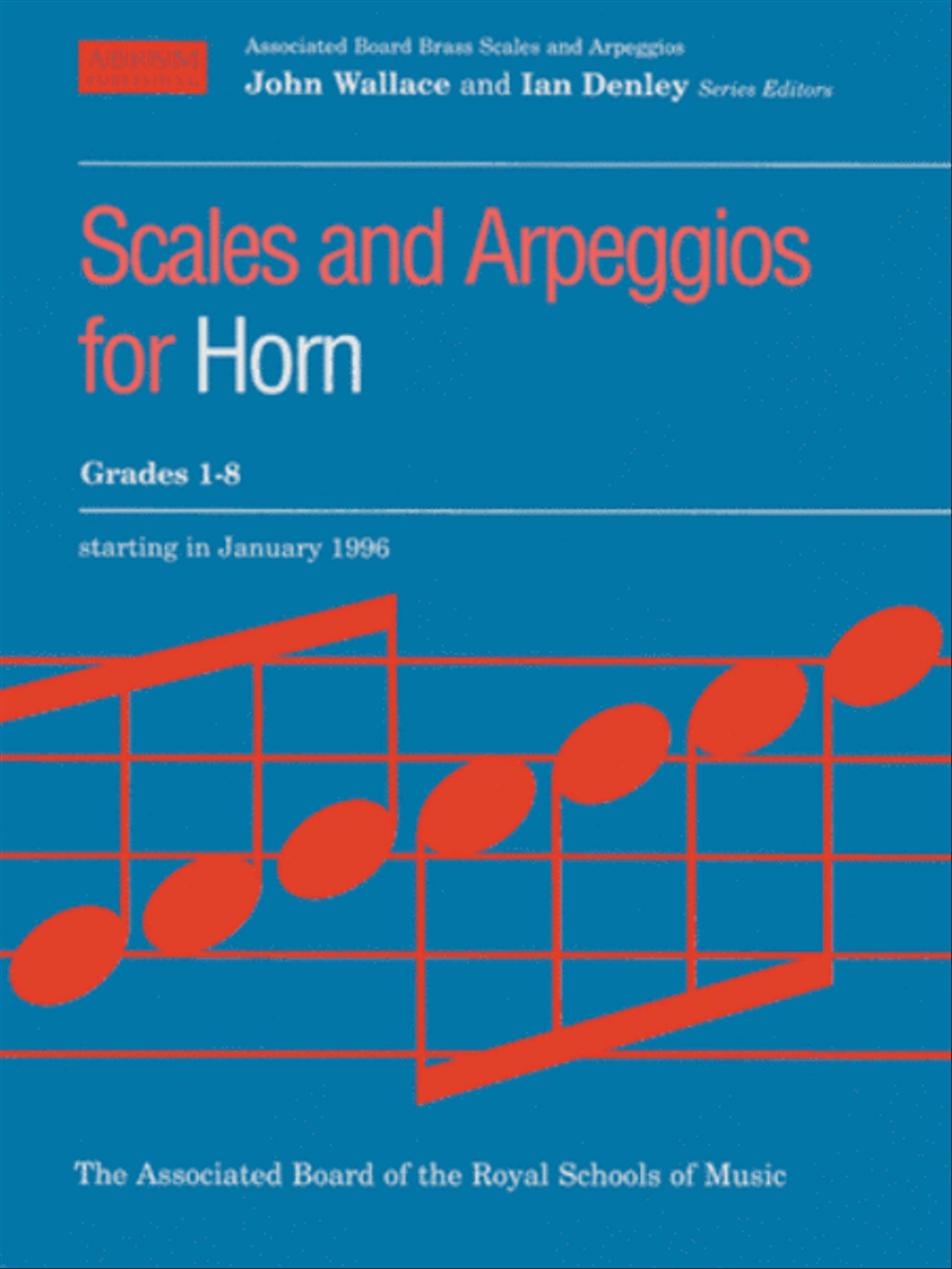 Book cover for Scales and Arpeggios for Horn, Grades 1-8