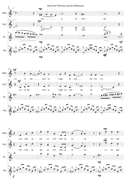 ATON part 9-Duett der Nofretete und der Baketaton - soprano, mezzo soprano, flute, classical guitar image number null