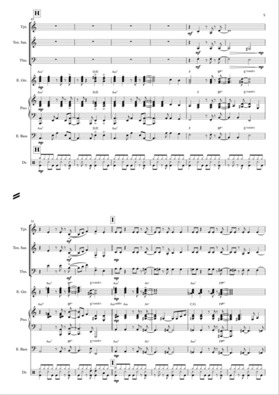 Livin' On A Prayer Large Ensemble scores gallery preview page 6