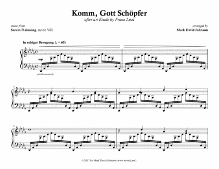 Komm, Gott Schöpfer Komm, Gott Schöpfer Piano Solo scores gallery preview page 2