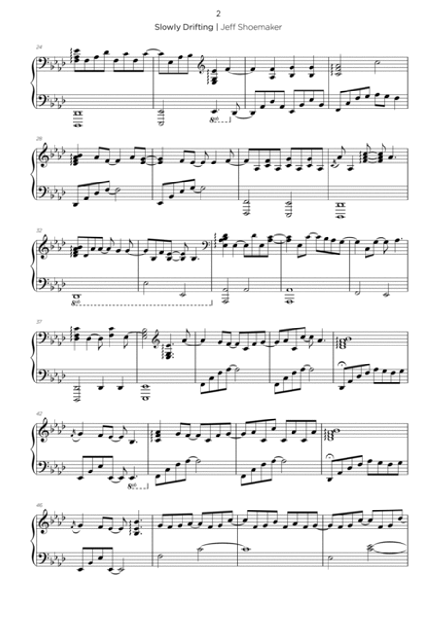 Slowly Drifting Slowly Drifting Piano Solo scores gallery preview page 2