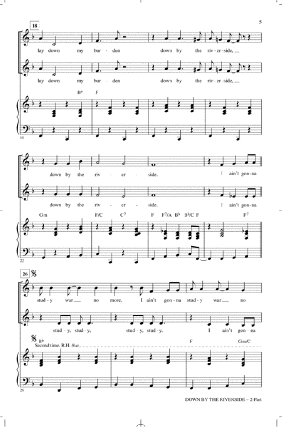 Down By The Riverside 2-Part scores gallery preview page 3