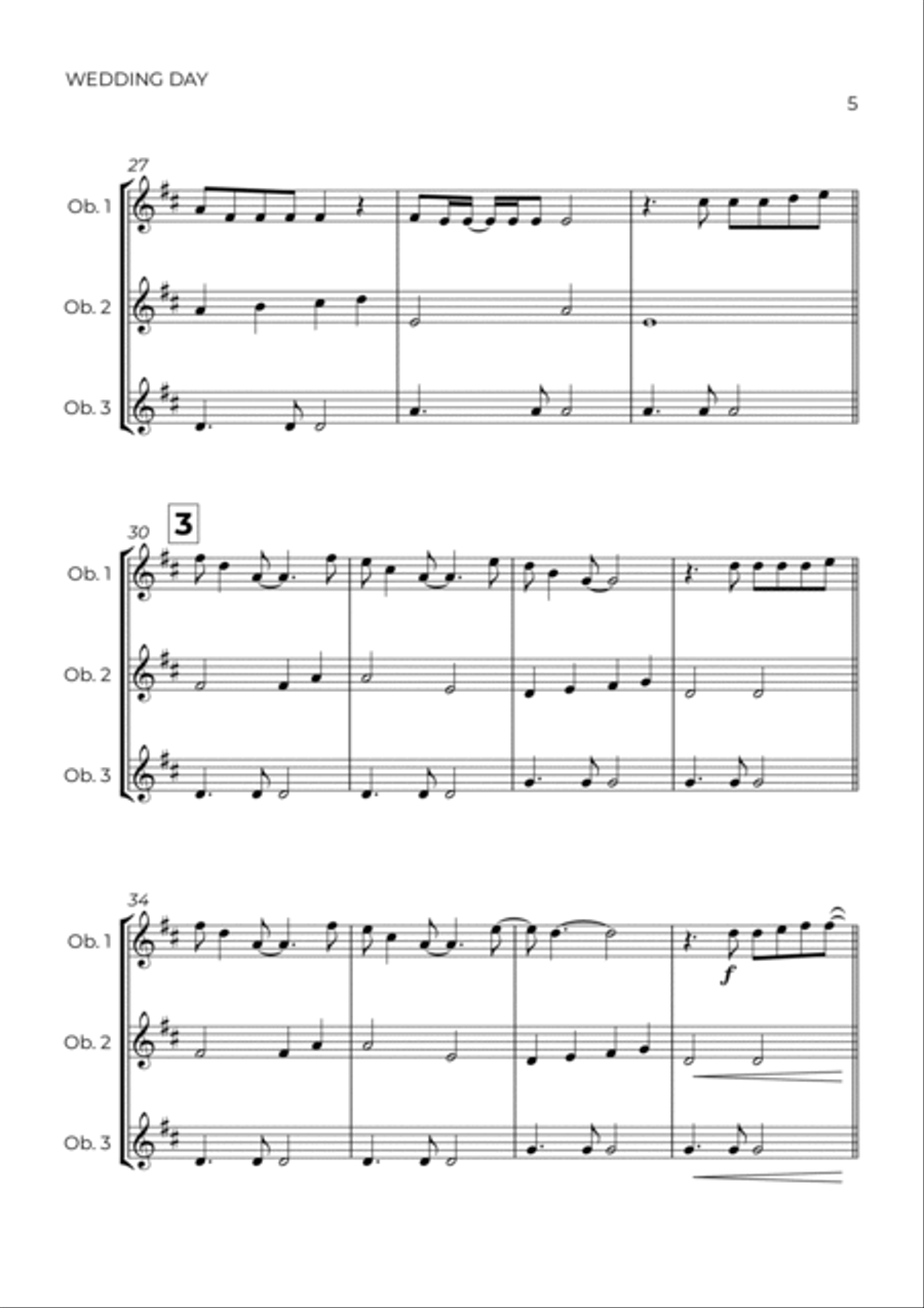 Wedding Day Woodwind Trio scores gallery preview page 5
