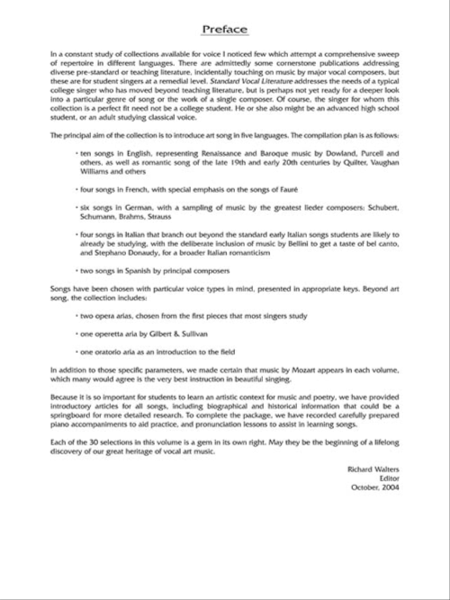 Standard Vocal Literature – An Introduction to Repertoire Voice scores gallery preview page 3