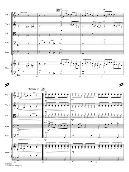 Andante for Strings - Full Score