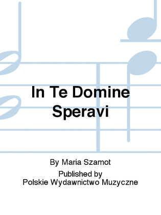 Book cover for In Te Domine Speravi