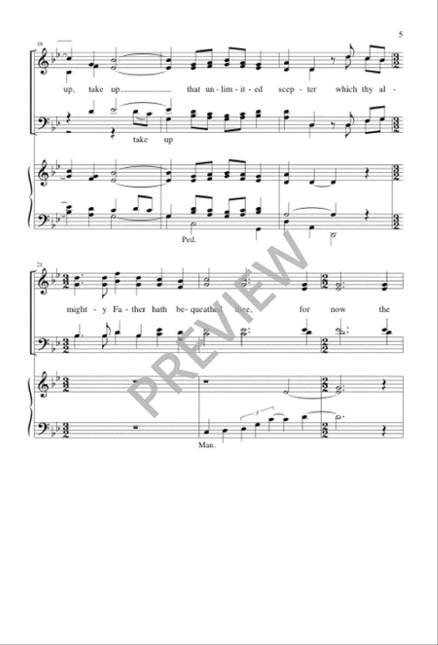 Come Forth to Be Renewed 4-Part scores gallery preview page 5