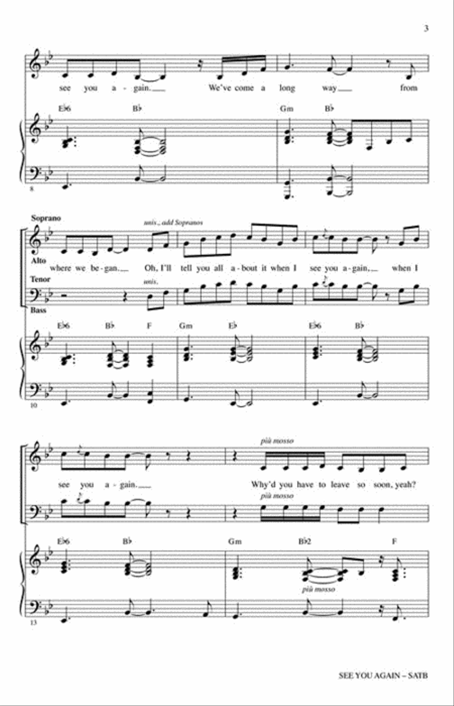 See You Again See You Again Show Choir scores gallery preview page 3