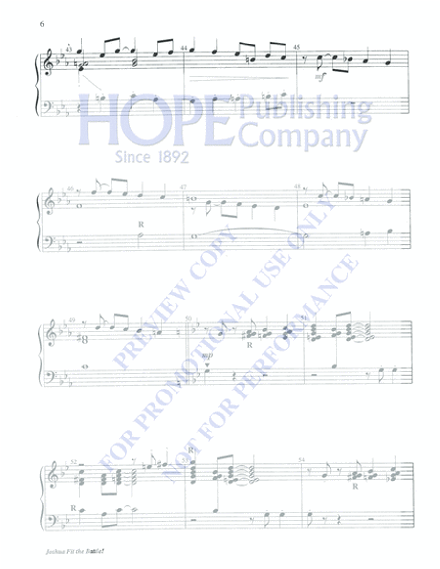 Joshua Fit the Battle! 2-Octaves scores gallery preview page 6