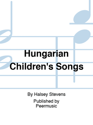 Book cover for Hungarian Children's Songs