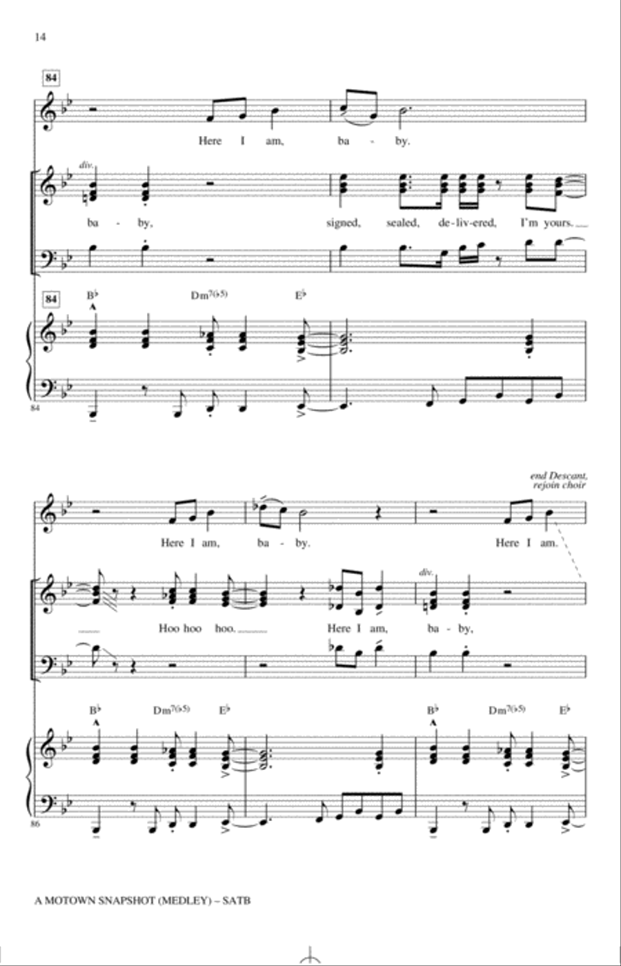 A Motown Snapshot (Medley) 4-Part scores gallery preview page 13