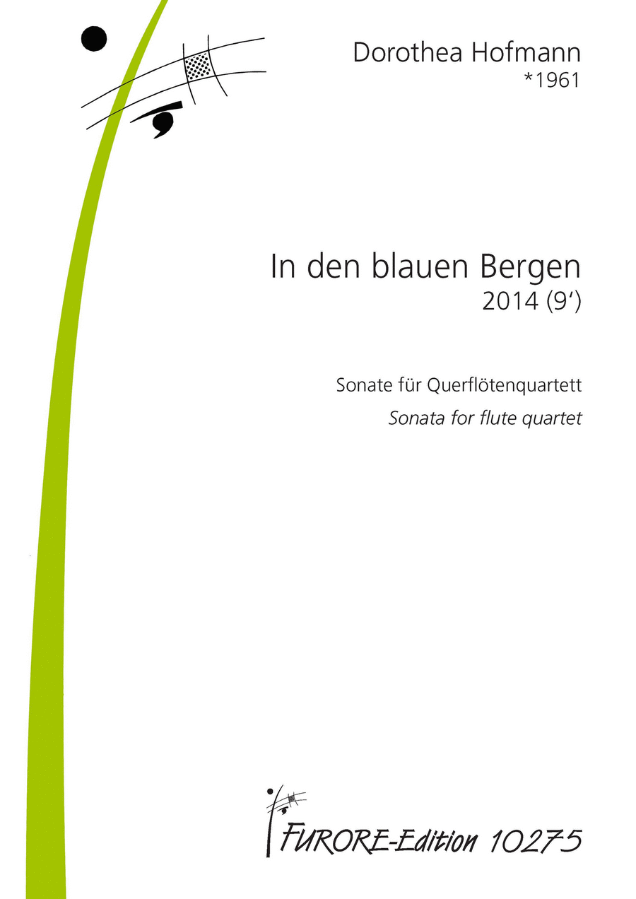 In den blauen Bergen (In the blue hills) Flute Quartet scores gallery preview page 1