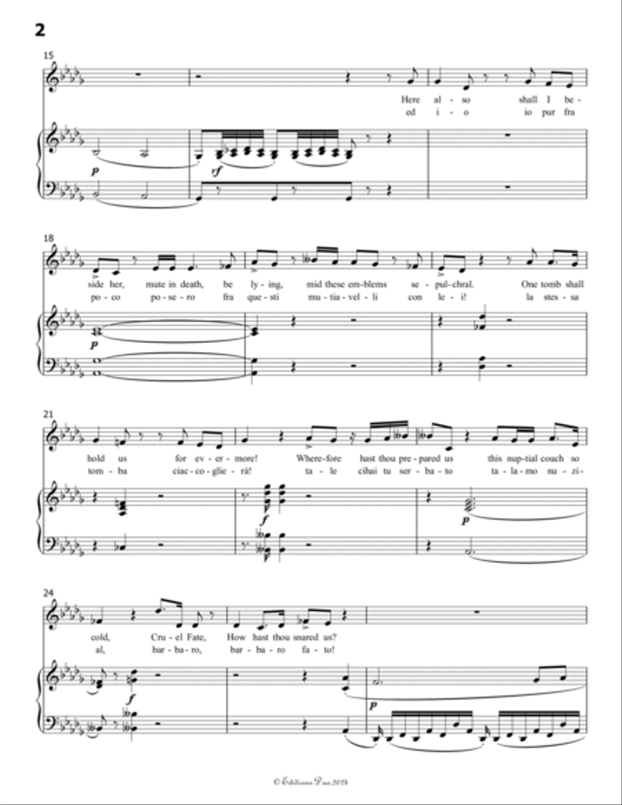 Ah! Se tu dormi,svegliati, by Vaccai Nicola, in D flat Major Voice scores gallery preview page 4