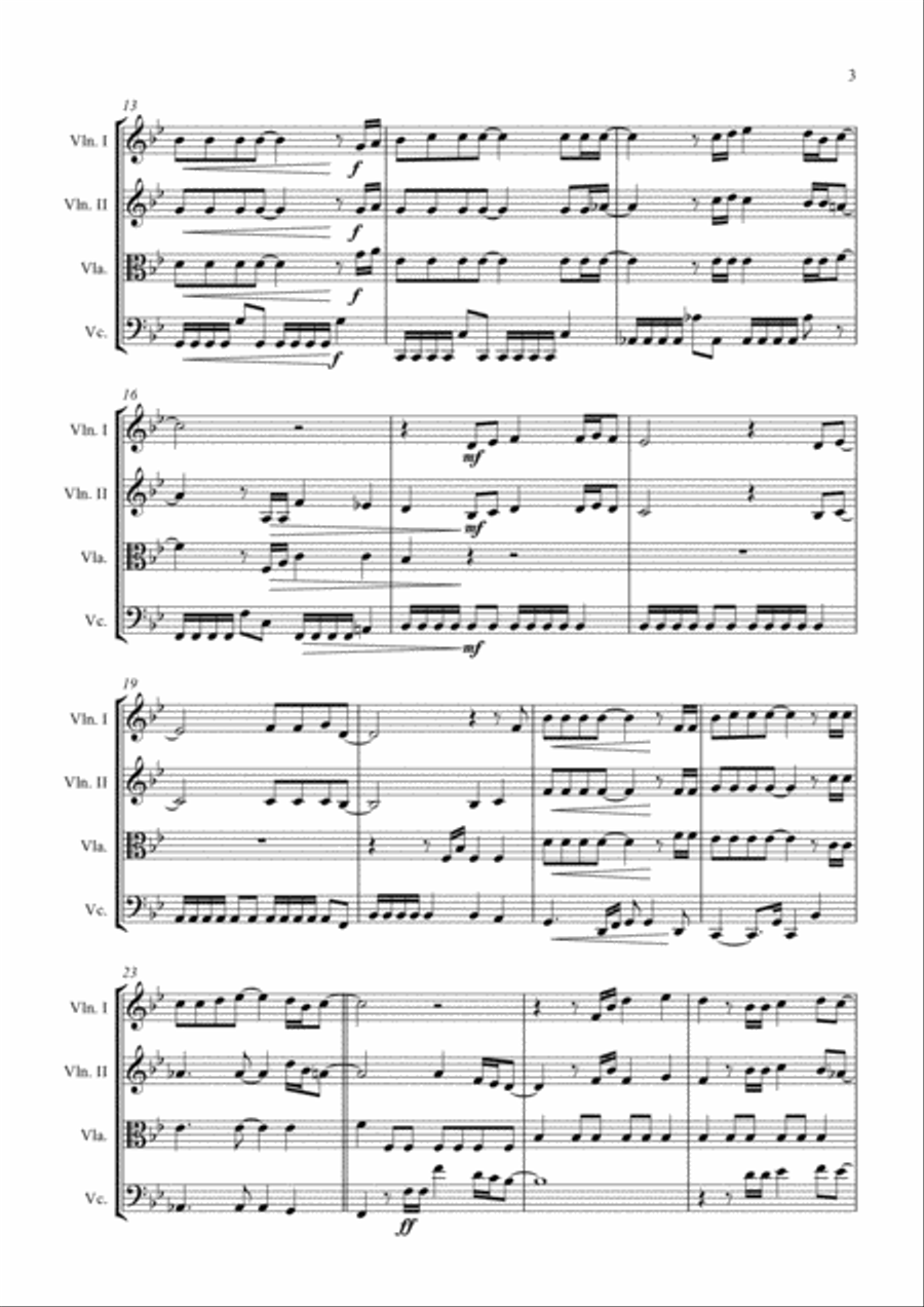 Circle Of Life String Quartet scores gallery preview page 3