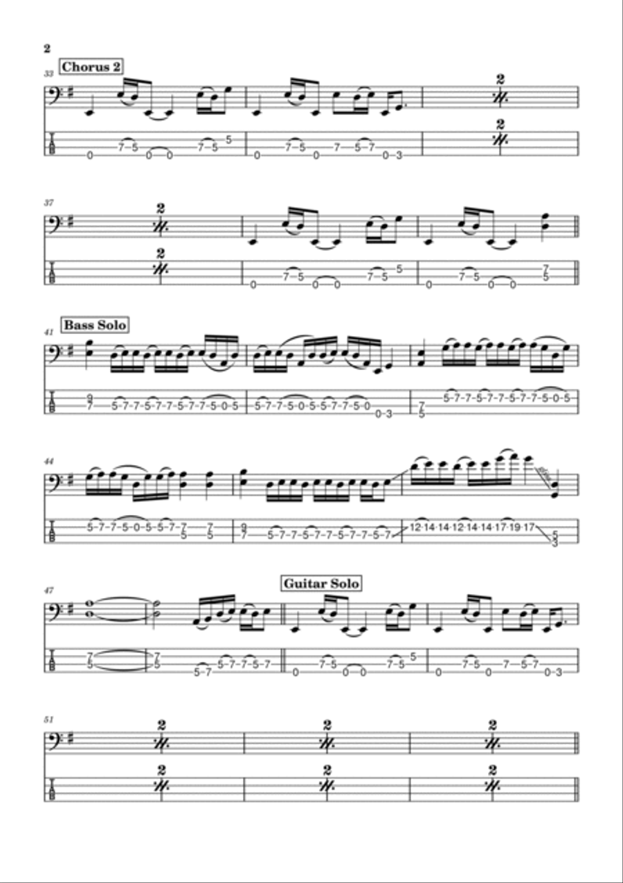 Drown Me Slowly Guitar Tablature scores gallery preview page 2