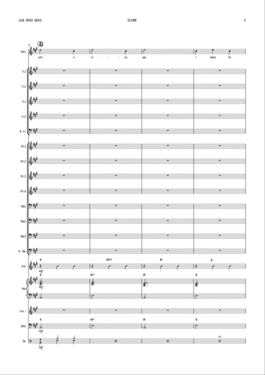 Que Sera, Sera (whatever Will Be, Will Be) Jazz Ensemble scores gallery preview page 3