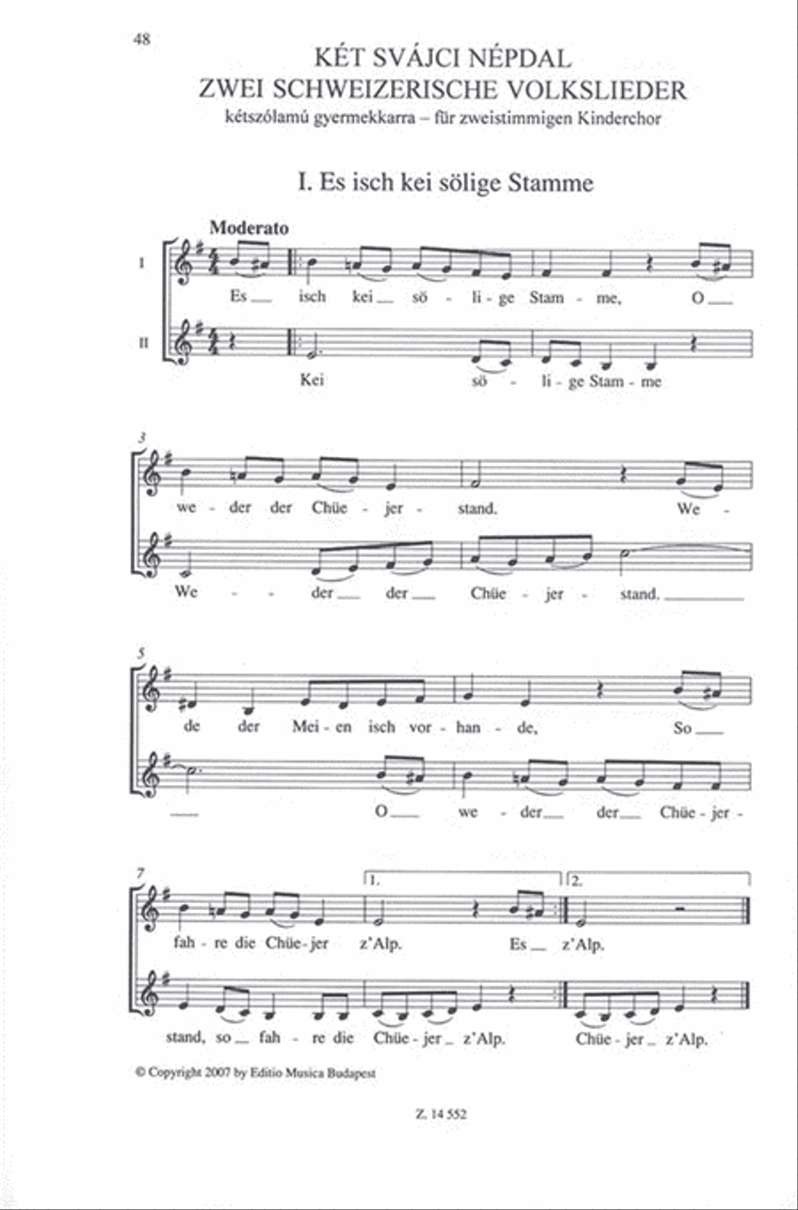 Chorwerke I Kinder-, Frauen- und Männerchöre A Cappella scores gallery preview page 4