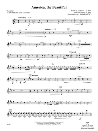 America, the Beautiful: (wp) 1st B-flat Trombone T.C.