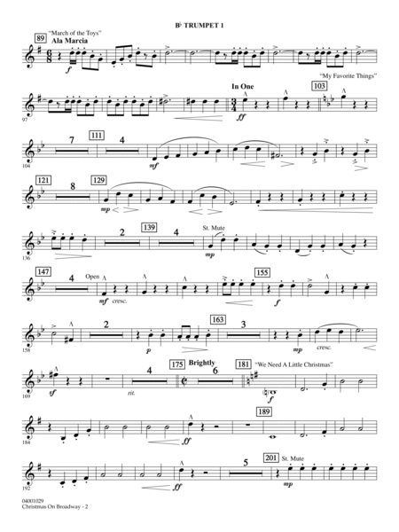 Christmas on Broadway - Bb Trumpet 1