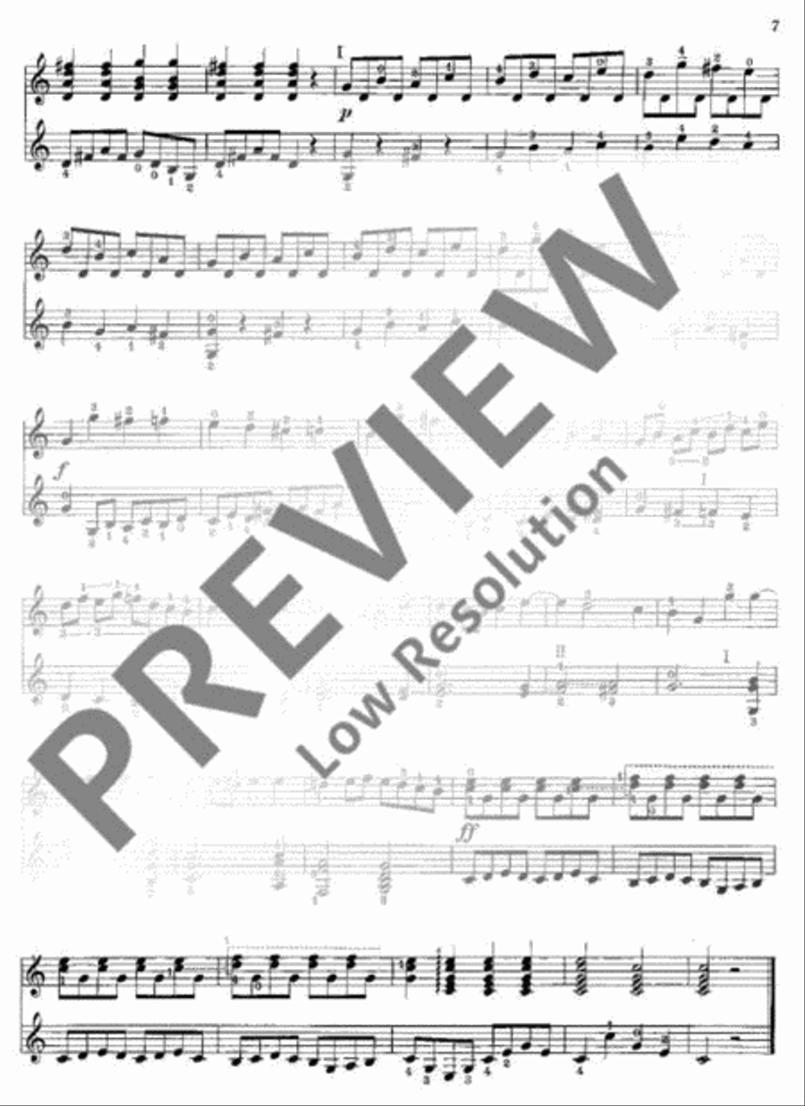 12 Duos Classical Guitar scores gallery preview page 8