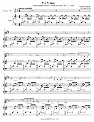 Ave Maria by Gounod (for Bb trumpet and piano)