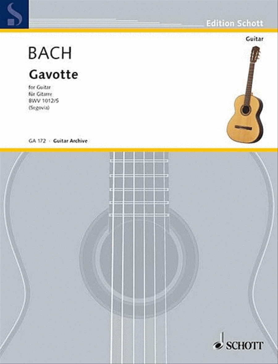 Bach - Gavotte In E Major Bwv 1012 For Guitar