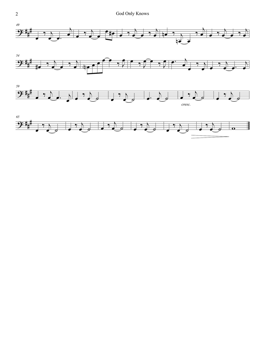 God Only Knows String Quartet scores gallery preview page 2