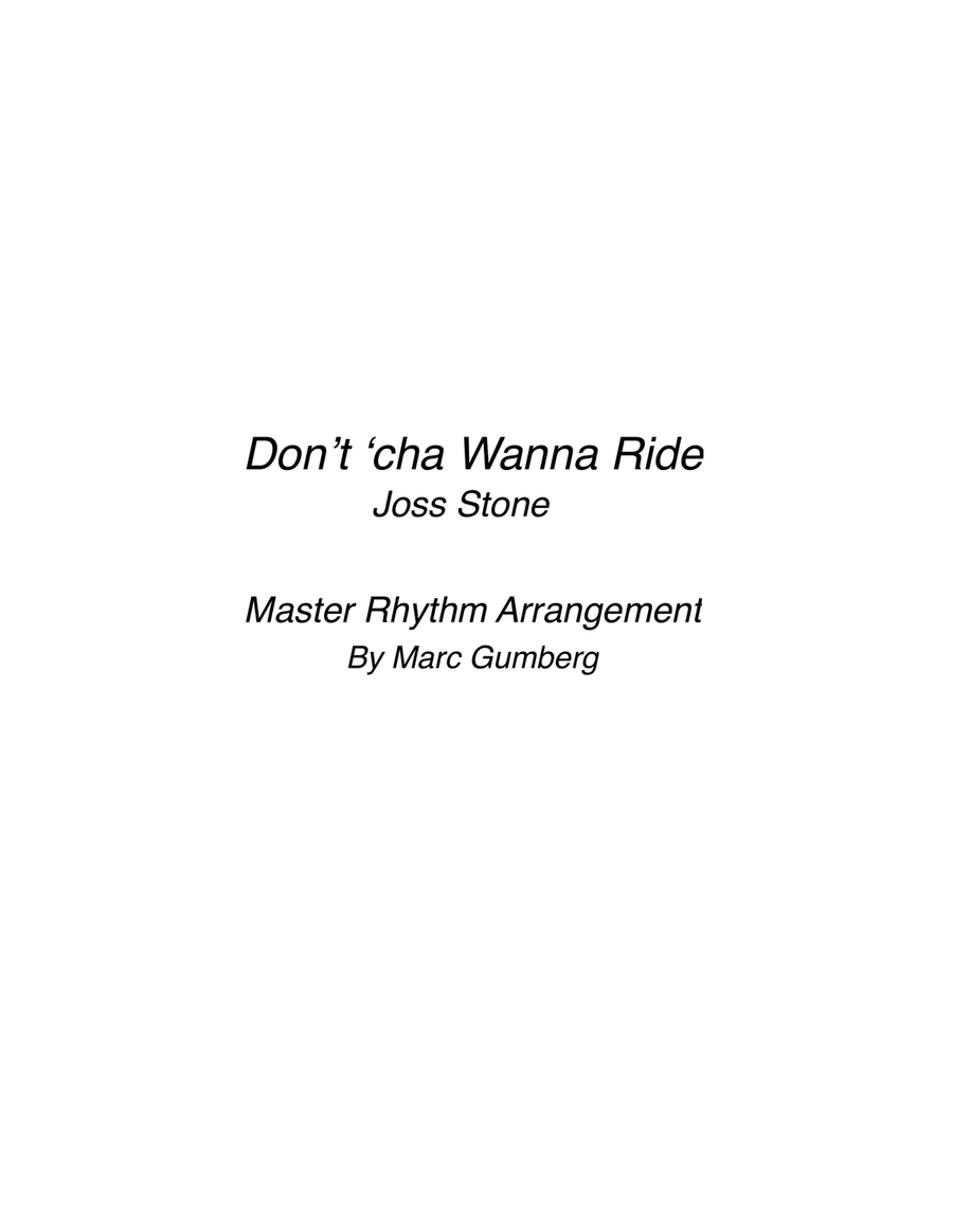 Don't 'cha Wanna Ride Small Ensemble scores gallery preview page 1