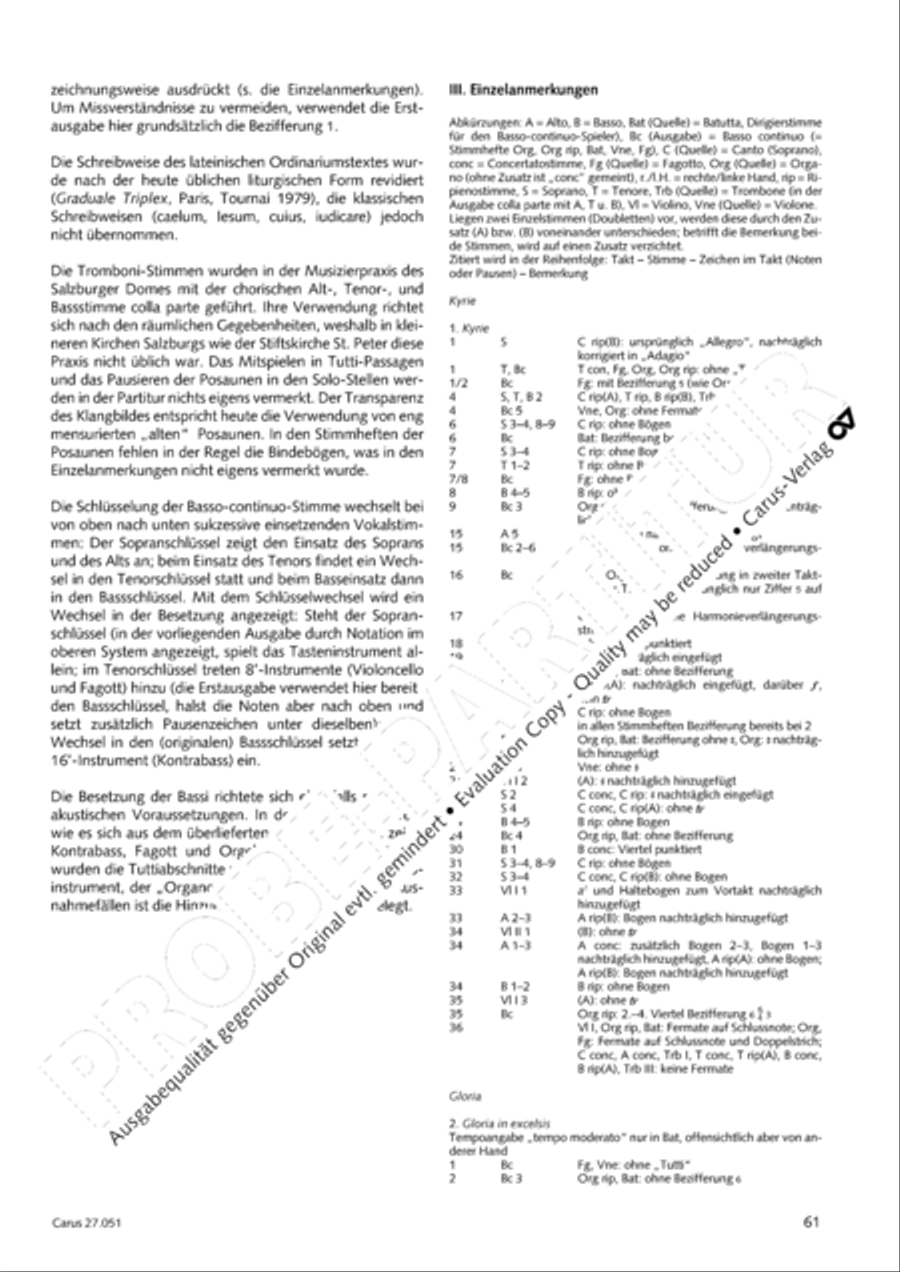 Missa in A Major 4-Part scores gallery preview page 62