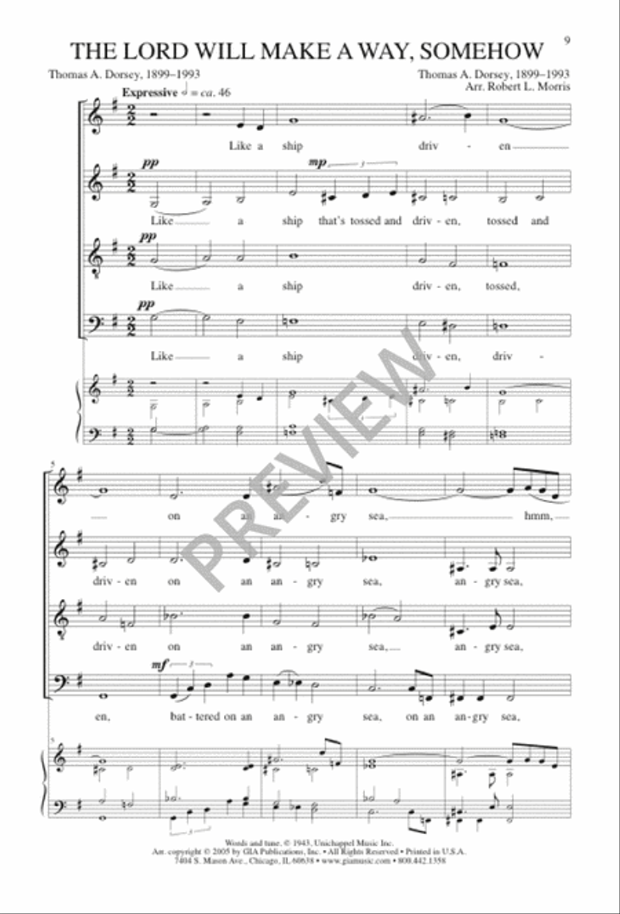 Trinity: Three Choral Meditations Based on Gospel Songs 4-Part scores gallery preview page 9