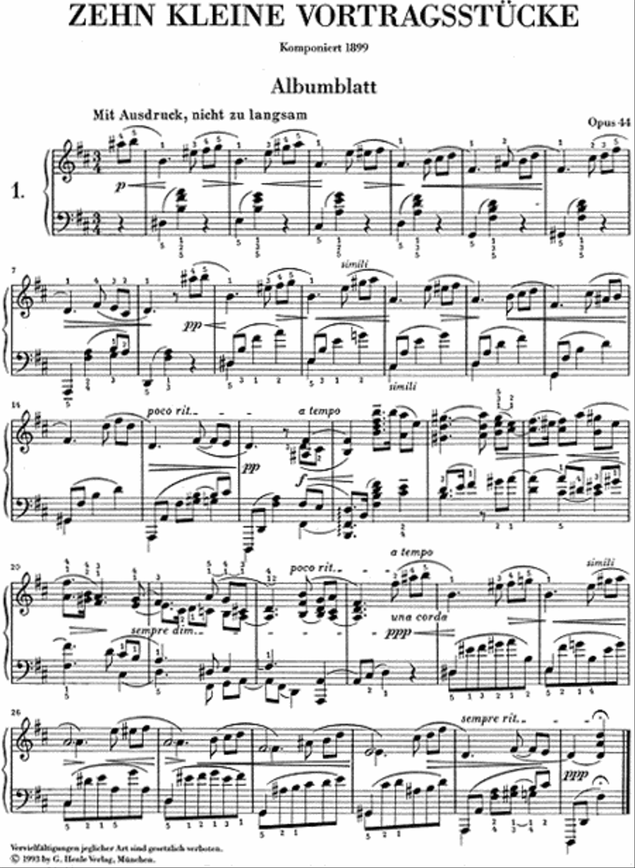 10 Little Pieces Op. 44 10 Little Pieces Op. 44 Piano Solo scores gallery preview page 2
