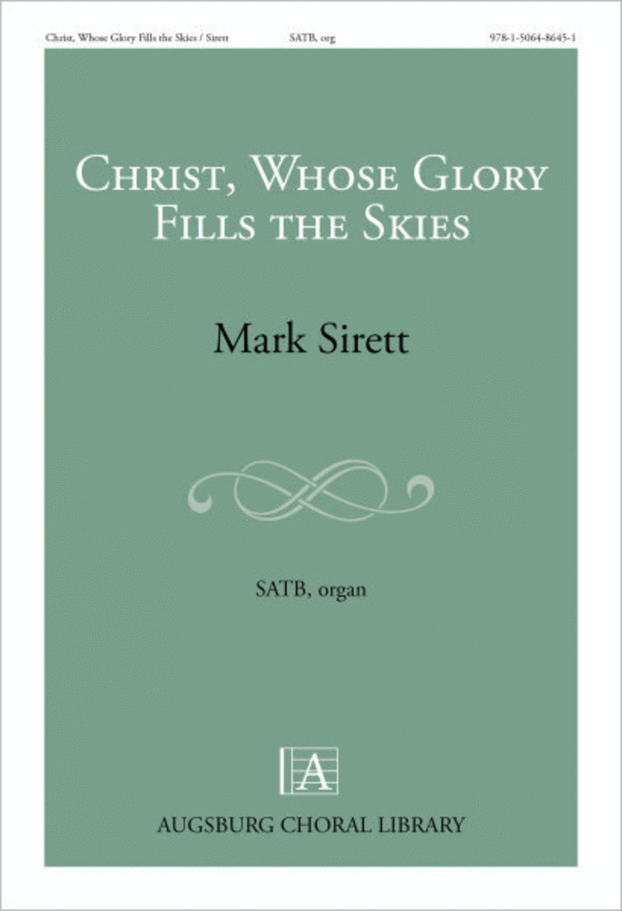 Christ, Whose Glory Fills the Skies 4-Part scores gallery preview page 1