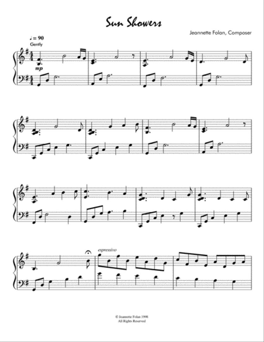 Sun Showers Piano Method scores gallery preview page 1