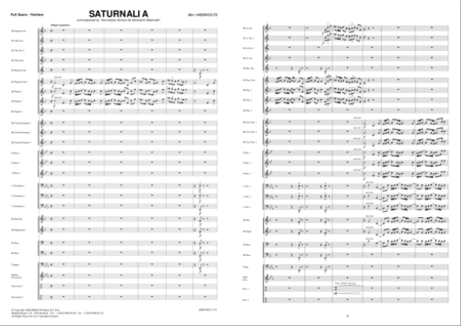 Saturnalia Fanfare Band scores gallery preview page 2