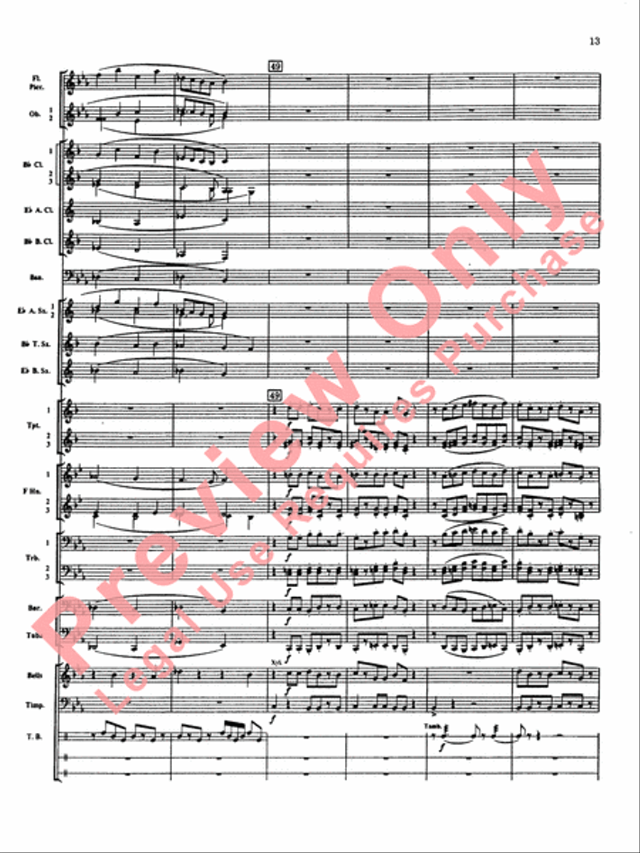 Percussion Mystique Concert Band scores gallery preview page 14