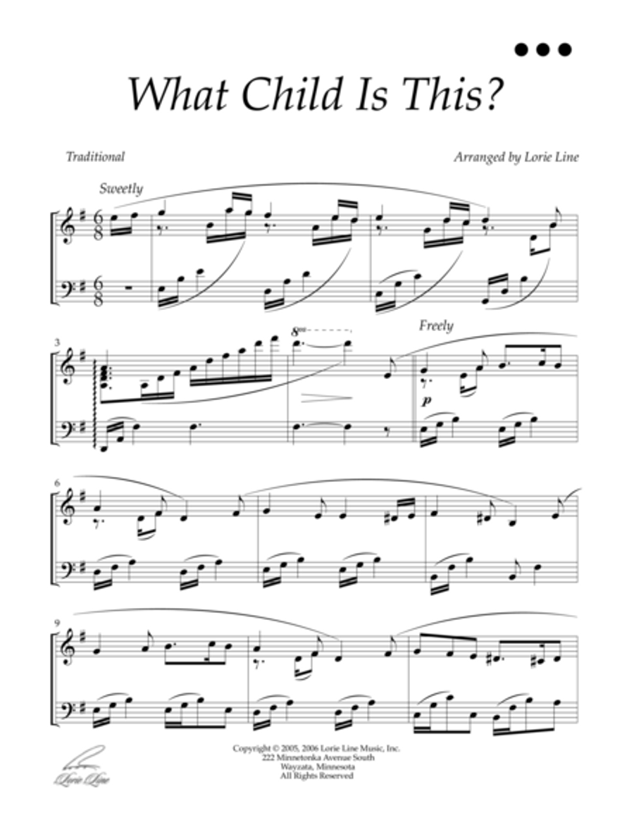 What Child Is This? (from My Favorite Things) Piano Solo scores gallery preview page 2