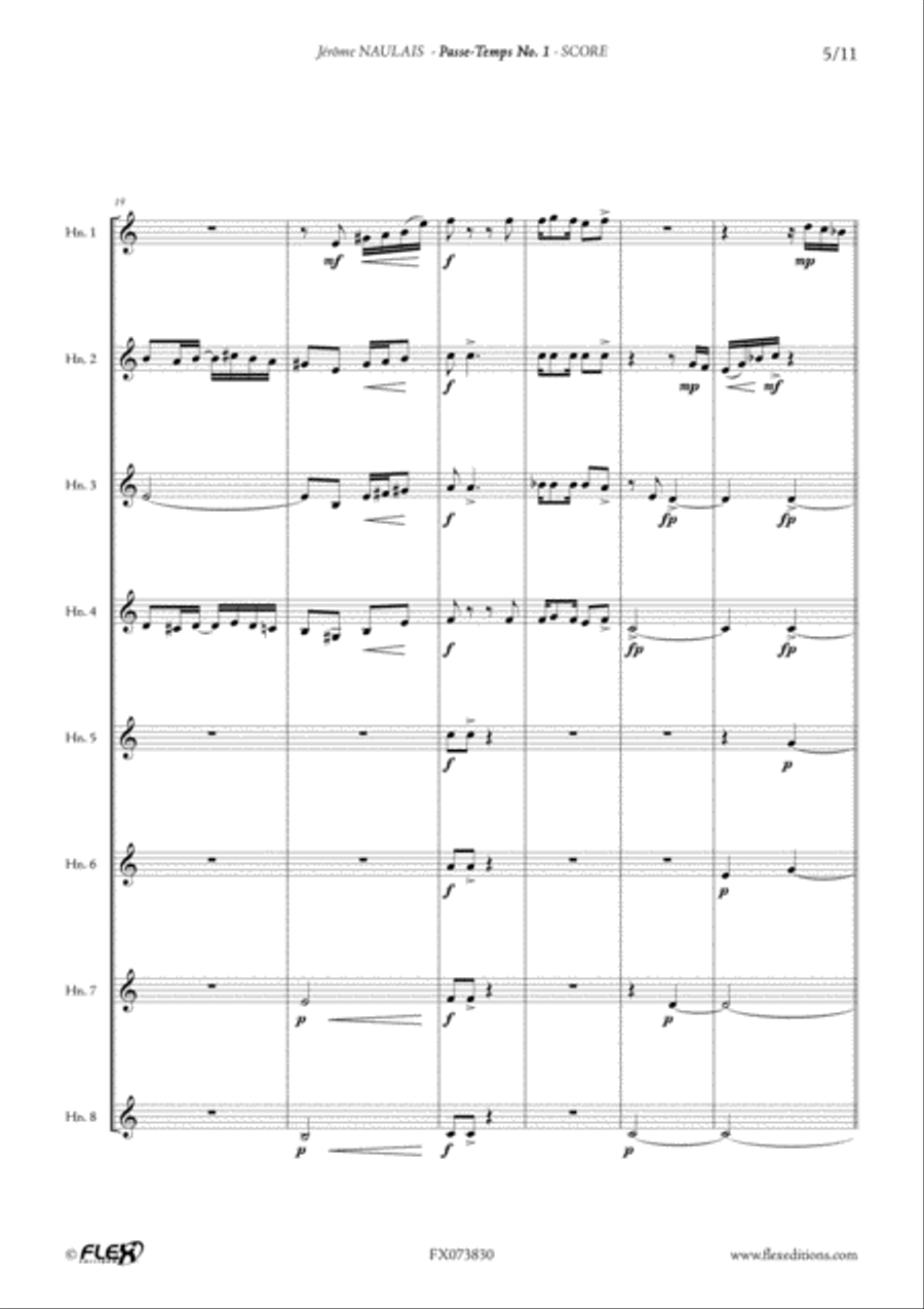Passe-Temps No. 1 Chamber Music scores gallery preview page 5